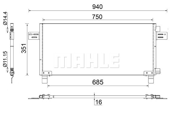 Condensator, climatizare WG2368772 WILMINK GROUP