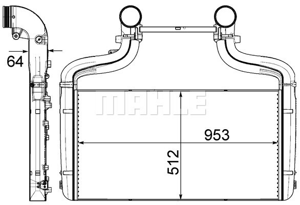 Intercooler, compresor WG2370883 WILMINK GROUP