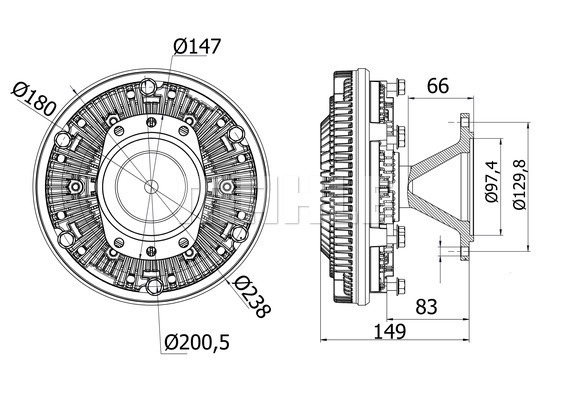 Cupla, ventilator radiator WG2180489 WILMINK GROUP