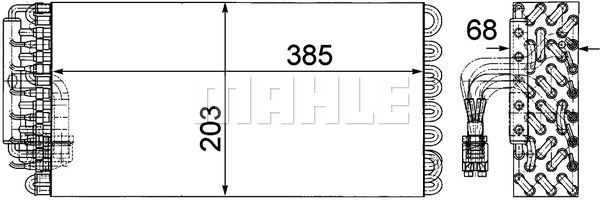 Evaporator, aer conditionat WG2370343 WILMINK GROUP