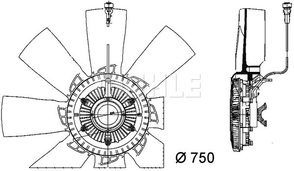 Ventilator, radiator WG2180807 WILMINK GROUP
