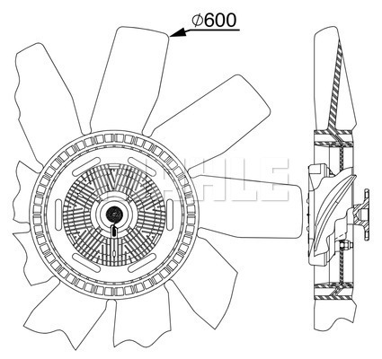 Ventilator, radiator WG2180853 WILMINK GROUP