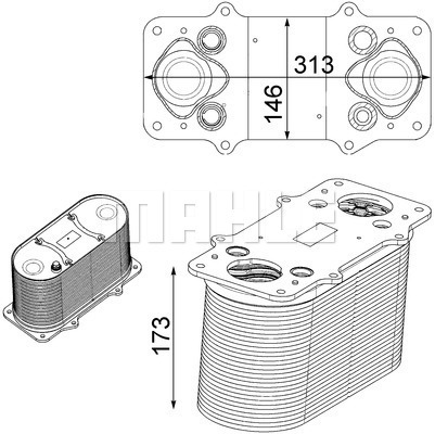 Intercooler, compresor WG2370700 WILMINK GROUP