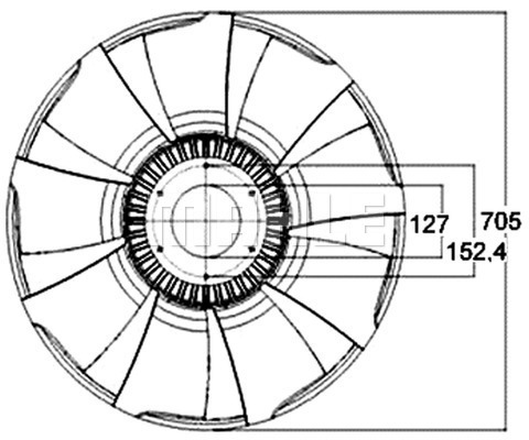 Paleta ventilator, racire motor WG2180950 WILMINK GROUP