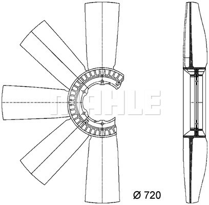 Paleta ventilator, racire motor WG2180908 WILMINK GROUP