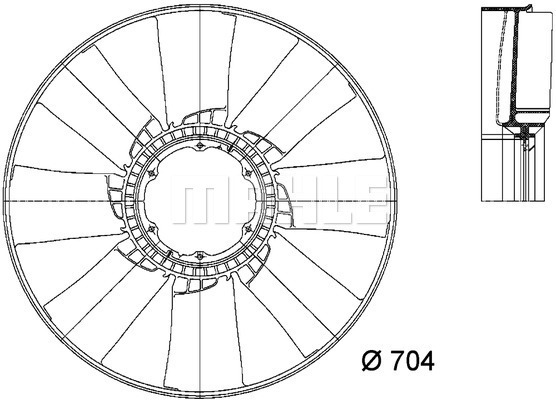 Paleta ventilator, racire motor WG2180921 WILMINK GROUP