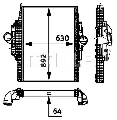 Intercooler, compresor WG2370568 WILMINK GROUP