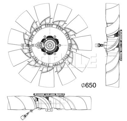 Ventilator, radiator WG2180849 WILMINK GROUP