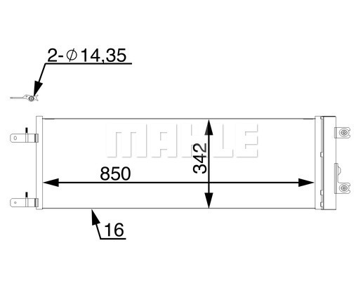 Condensator, climatizare WG2369411 WILMINK GROUP