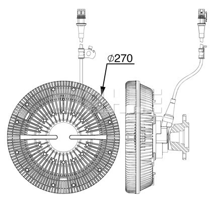 Cupla, ventilator radiator WG2180393 WILMINK GROUP