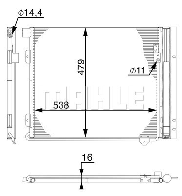 Condensator, climatizare WG2368683 WILMINK GROUP