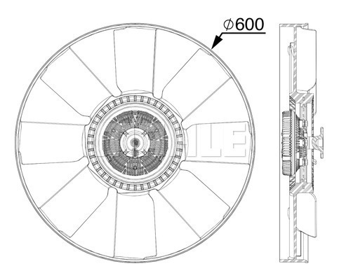 Ventilator, radiator WG2180861 WILMINK GROUP