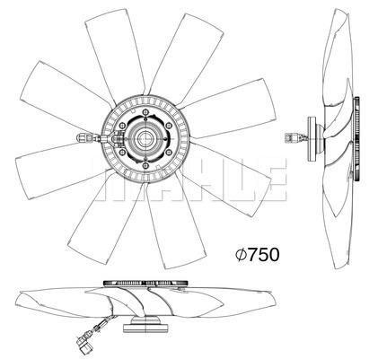 Ventilator, radiator WG2180848 WILMINK GROUP