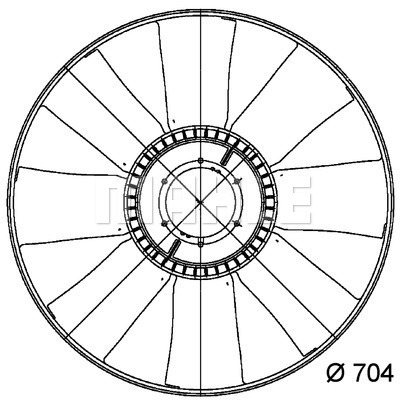 Paleta ventilator, racire motor WG2180987 WILMINK GROUP