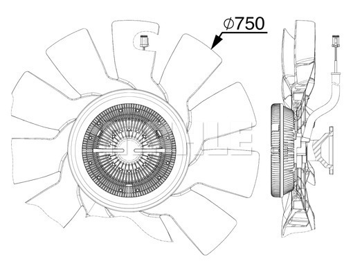 Ventilator, radiator WG2180859 WILMINK GROUP