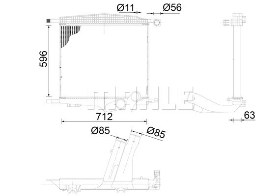 Intercooler, compresor WG2370562 WILMINK GROUP