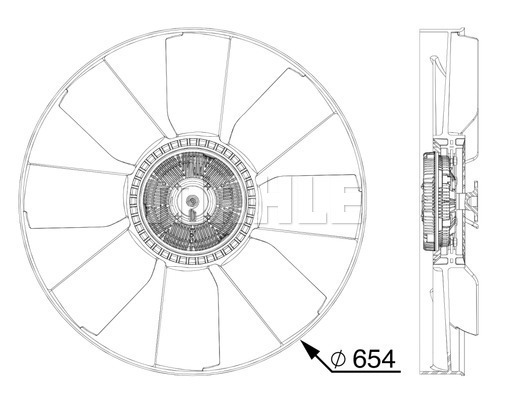 Ventilator, radiator WG2180852 WILMINK GROUP