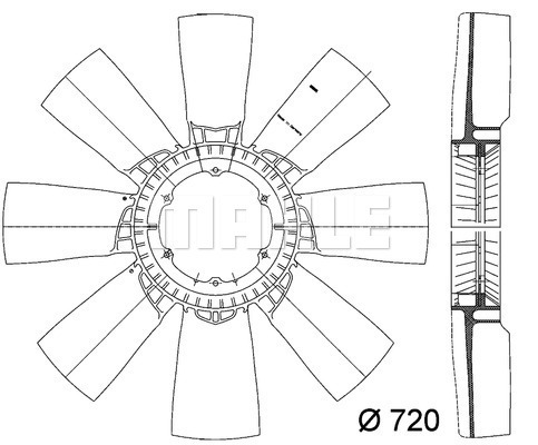 Paleta ventilator, racire motor WG2180932 WILMINK GROUP