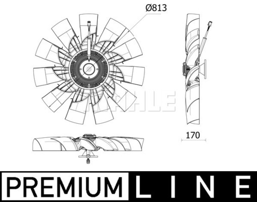 Ventilator, radiator WG2180879 WILMINK GROUP
