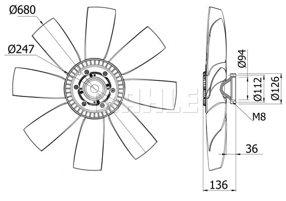 Ventilator, radiator WG2180789 WILMINK GROUP