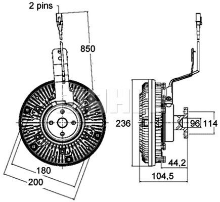 Cupla, ventilator radiator WG2180297 WILMINK GROUP