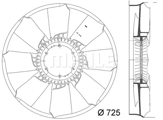 Paleta ventilator, racire motor WG2180947 WILMINK GROUP