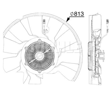 Ventilator, radiator WG2180863 WILMINK GROUP