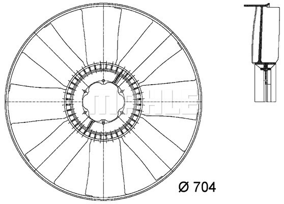 Paleta ventilator, racire motor WG2180911 WILMINK GROUP