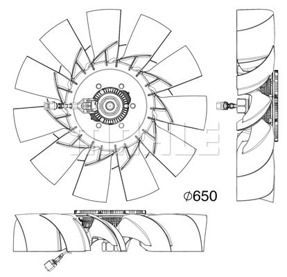Ventilator, radiator WG2180850 WILMINK GROUP