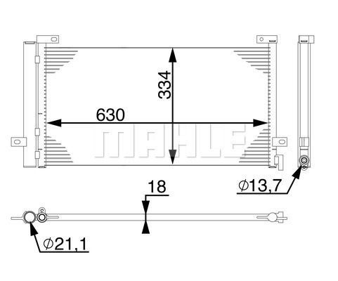 Condensator, climatizare WG2369196 WILMINK GROUP