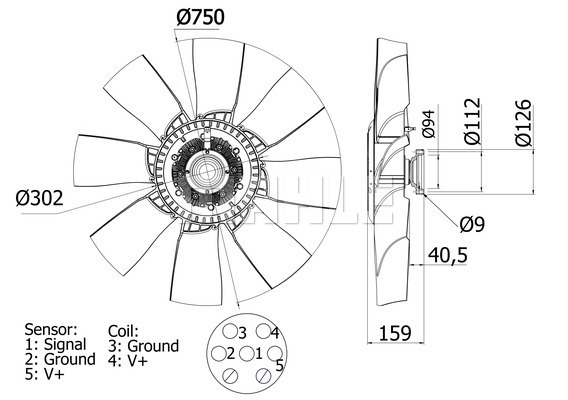 Ventilator, radiator WG2180808 WILMINK GROUP