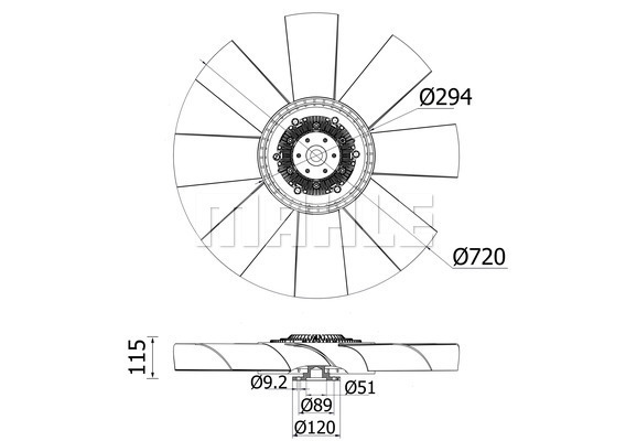 Ventilator, radiator WG2180771 WILMINK GROUP