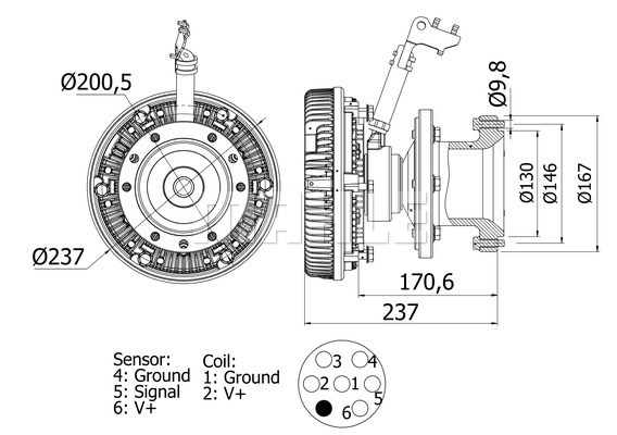 Cupla, ventilator radiator WG2180272 WILMINK GROUP