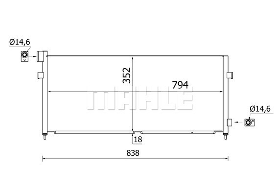 Condensator, climatizare WG2369407 WILMINK GROUP