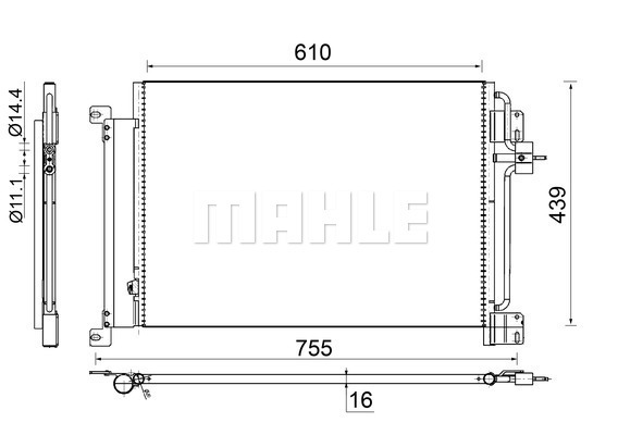 Condensator, climatizare WG2369126 WILMINK GROUP