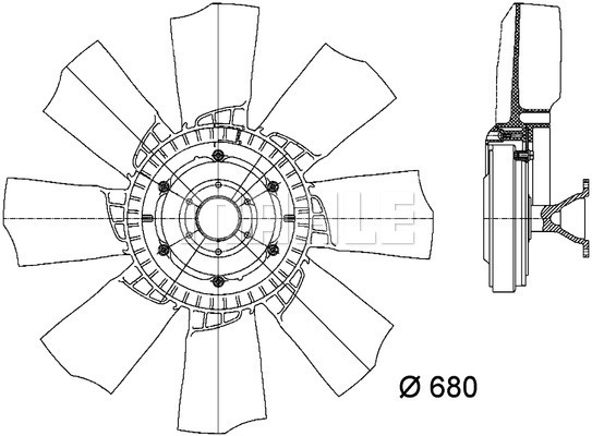 Ventilator, radiator WG2180782 WILMINK GROUP