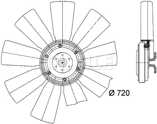Ventilator, radiator WG2180770 WILMINK GROUP