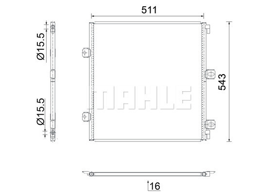 Condensator, climatizare WG2369368 WILMINK GROUP