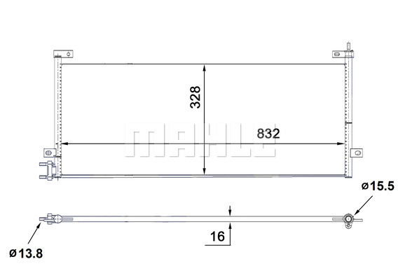 Condensator, climatizare WG2369321 WILMINK GROUP
