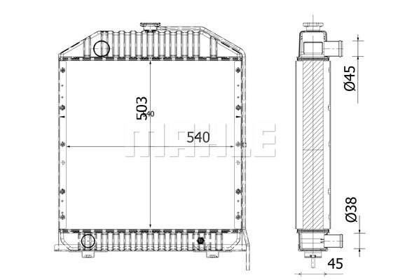Radiator, racire motor WG2183235 WILMINK GROUP