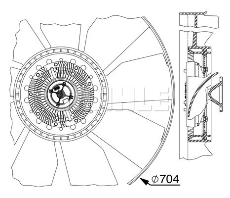 Ventilator, radiator WG2180862 WILMINK GROUP