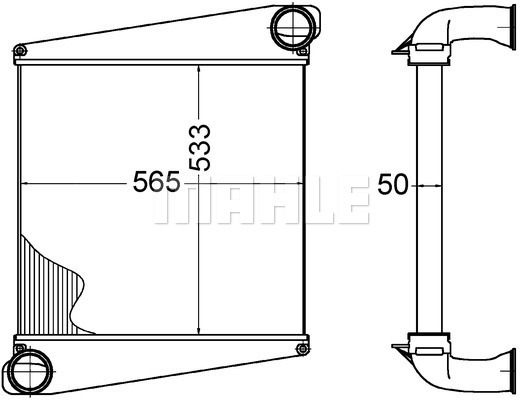 Intercooler, compresor WG2370747 WILMINK GROUP