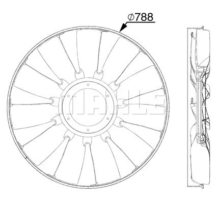 Paleta ventilator, racire motor WG2180931 WILMINK GROUP
