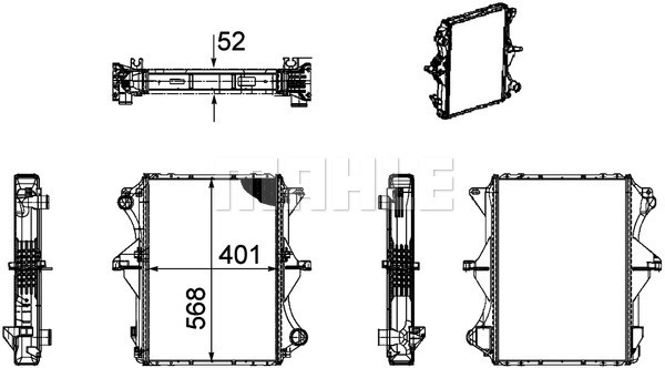 Radiator, racire motor WG2182409 WILMINK GROUP
