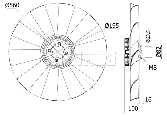 Ventilator, radiator WG2180784 WILMINK GROUP