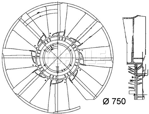 Paleta ventilator, racire motor WG2180929 WILMINK GROUP