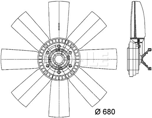 Ventilator, radiator WG2180786 WILMINK GROUP