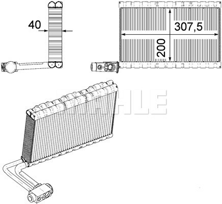 Evaporator, aer conditionat WG2370271 WILMINK GROUP