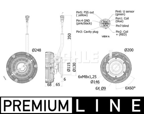 Cupla, ventilator radiator WG2180499 WILMINK GROUP