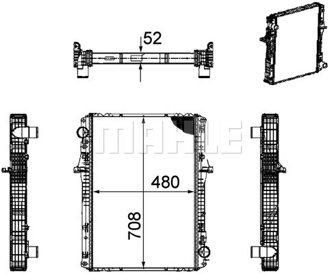 Radiator, racire motor WG2182411 WILMINK GROUP